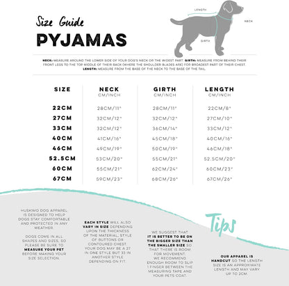 Dog Pyjamas Triangle Blue 40Cm – Soft Dog Pajamas for Winter, Cute Triangle Print, Press-Stud Closure, High Cut Belly, Machine Washable, 8 Size