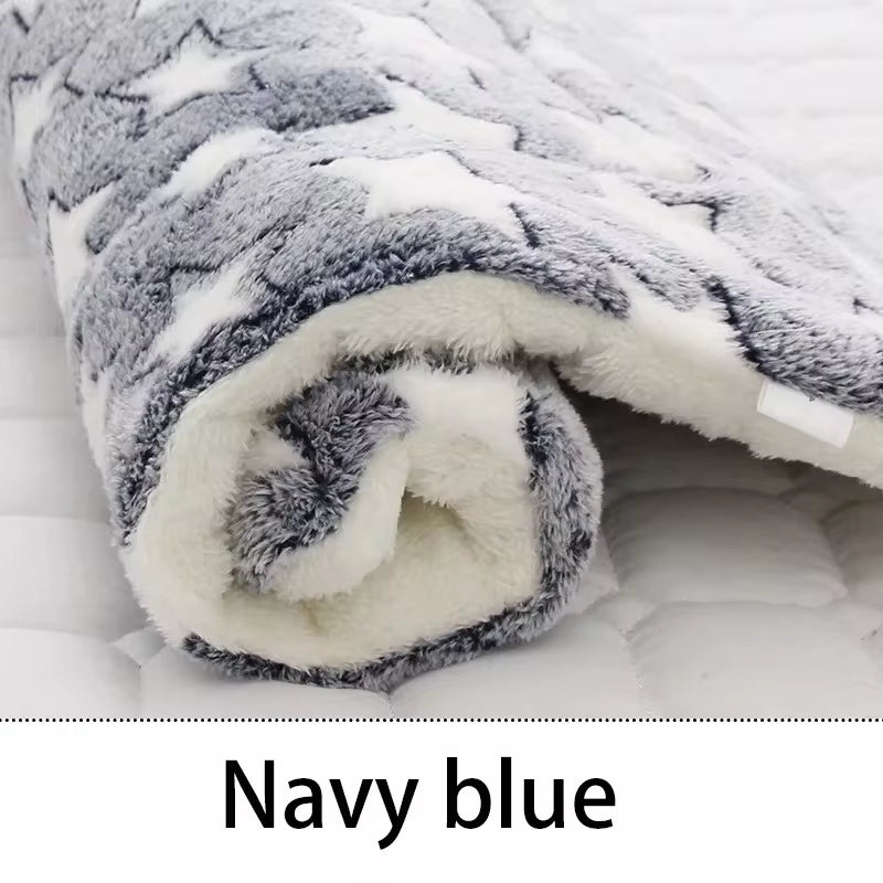 Flannel Pet Sleeping Mat Dog Bed Cat Litter Puppy Bed Dog Sofa Lovely Mattress Cushion for Small Large Dog Blanket for Winter