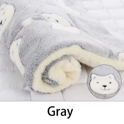 Flannel Pet Sleeping Mat Dog Bed Cat Litter Puppy Bed Dog Sofa Lovely Mattress Cushion for Small Large Dog Blanket for Winter