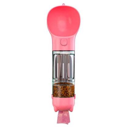 Portable Pet Water Bottle Dog Travel Bowl Dispenser Waste Disposal Bags Outdoor